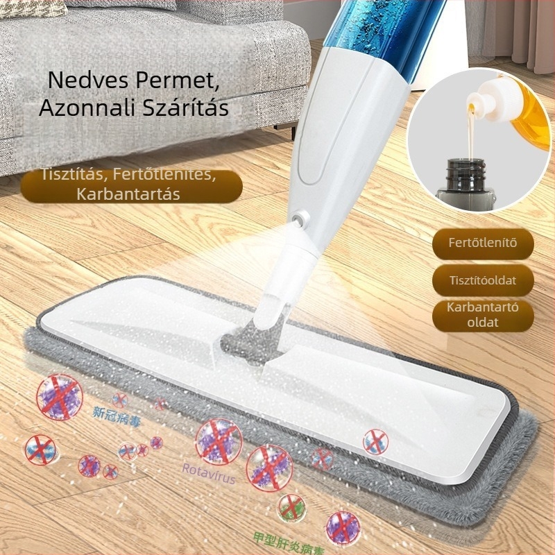 Kéz nélküli permetezős felmosó nedves és száraz tisztításra, sík felmosó permetező, egyszerű padlótisztítás