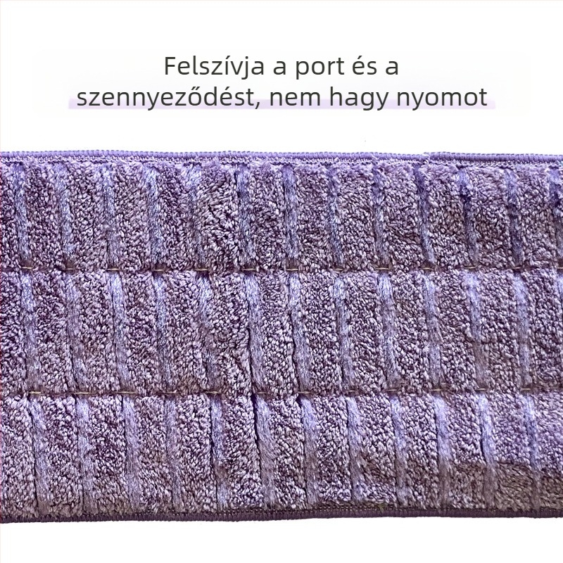 Személyre szabottan feldolgozott ultra finom mikroszálas mopruha plat fejhez – csíkos éllel – tartós dörzsölés és tisztítás
