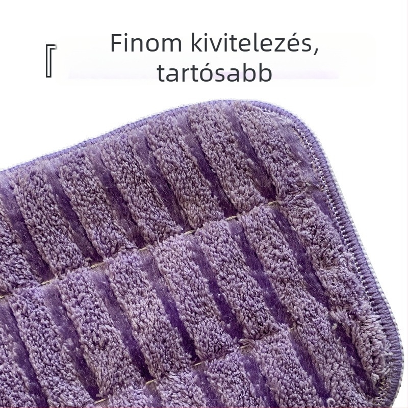 Személyre szabottan feldolgozott ultra finom mikroszálas mopruha plat fejhez – csíkos éllel – tartós dörzsölés és tisztítás