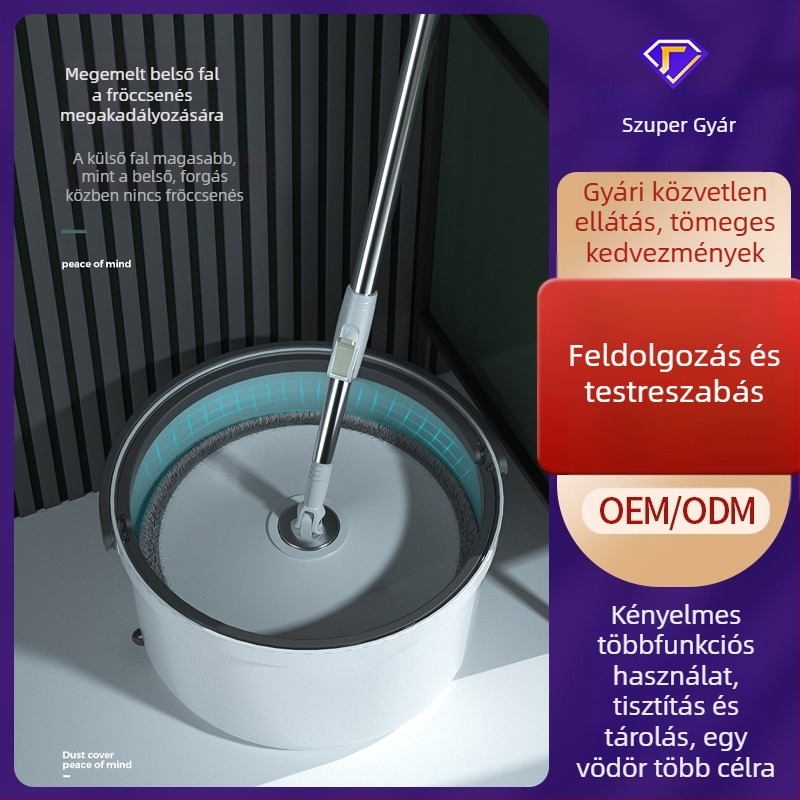 Mop vödör tiszta víz és szennyezett víz elválasztással - Clean Bang