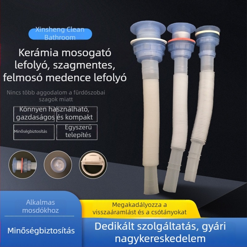 Teleszkópos műanyag lefolyócső mop mosogatóhoz – márvány-cement medencéhez