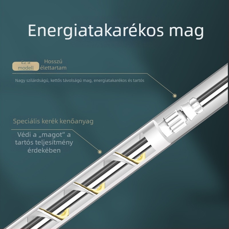 Rozsdamentes acél felmosórúd csatos rögzítővel — ergonómikus kézi nyomású, erő-megtakarító, tartós univerzális kiegészítő felmosókhoz