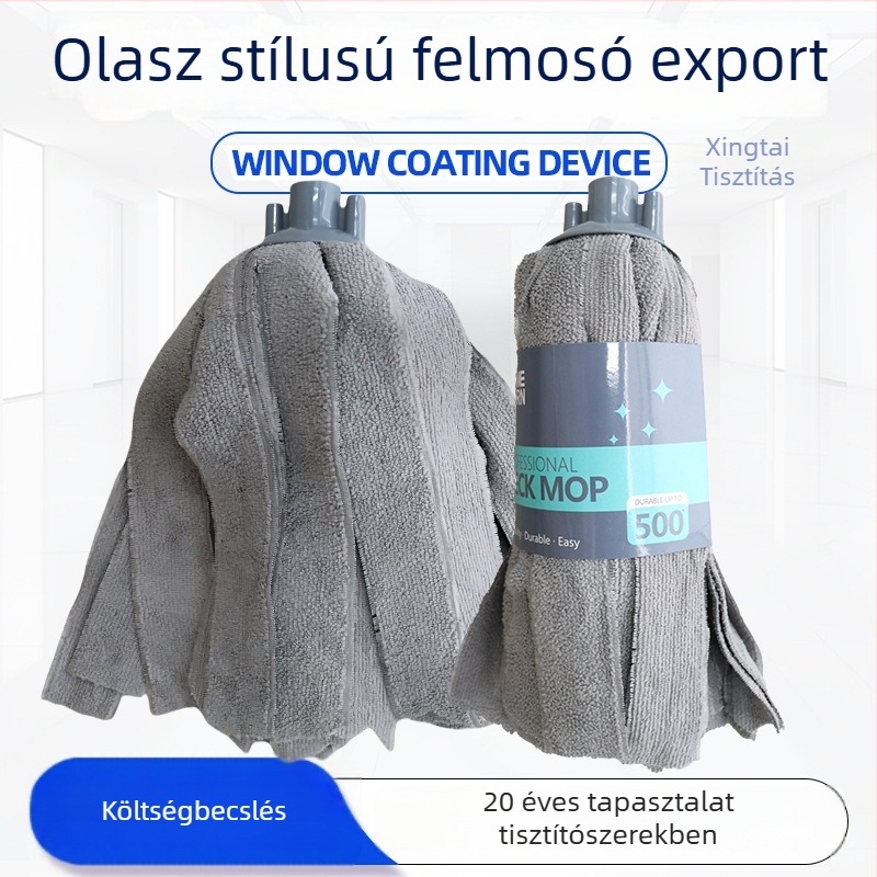 Antibakteriális terry anyagú mopfej, olasz stílusú körkörös fej, 150 g cserélhető fej