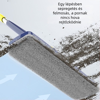 Fap padlókhoz készült lapos mop – nedves és száraz tisztítás, kézi csavarás nélkül, összecsukható háztartási mop