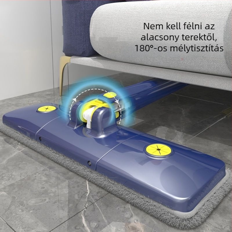 Fap padlókhoz készült lapos mop – nedves és száraz tisztítás, kézi csavarás nélkül, összecsukható háztartási mop