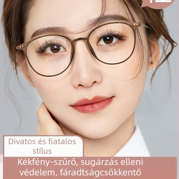 Női olvasó szemüveg kékfényvédővel, HD 9531, ovális keretű TR90