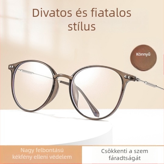Női olvasó szemüveg kékfényvédővel, HD 9531, ovális keretű TR90