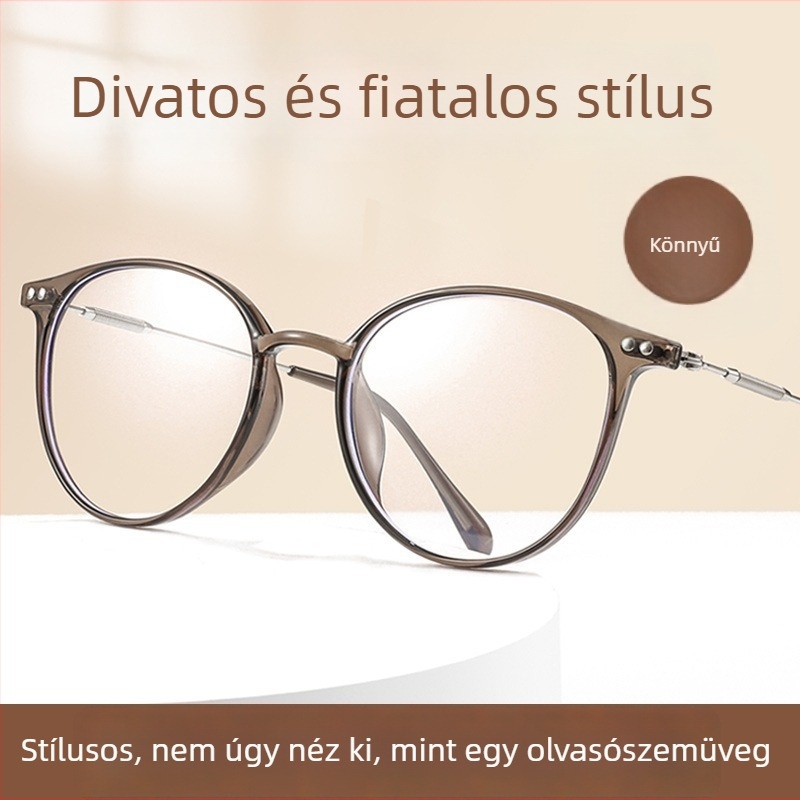 Női olvasó szemüveg kékfényvédővel, HD 9531, ovális keretű TR90