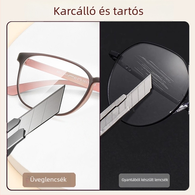 6812 Magas felbontású olvasószemüveg idős nőknek, elegáns négyszögletes teljes kerettel