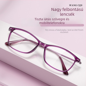 GS107 ultrakönnyű olvasószemüveg, anti-kék fény, magas felbontású, középkorú és idős nők számára, elegáns
