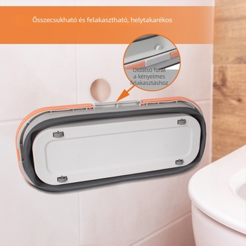Összecsukható szilikon felmosó készlet vödörrel