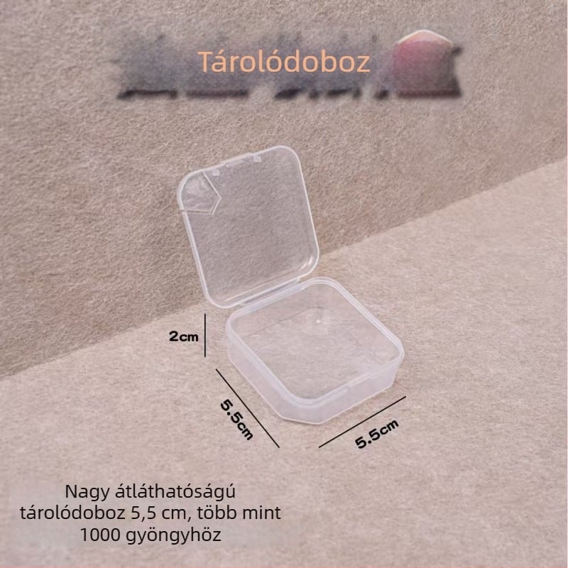Mingchuang 2.6 mm gyöngy tároló doboz, kompakt négyzetes kialakítás, 1500 gyöngy befogadására, ideális gyermek DIY projektekhez