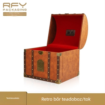 Retro fából készült kincsesláda ékszerek tárolására zárható, kínai stílusú gyerekeknek