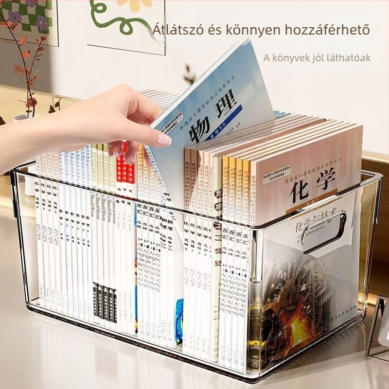 Átlátszó akril asztali rendező könyvek és dokumentumok számára