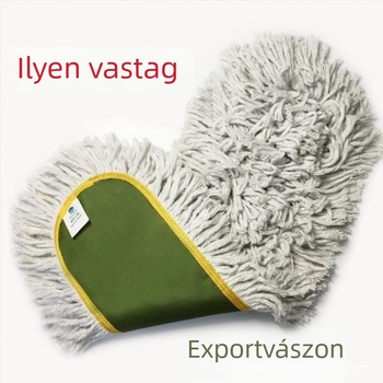 Lapos mopfej pamutszövetes cserélhető kendővel por tisztításához, méretek 60/80/90/110 cm