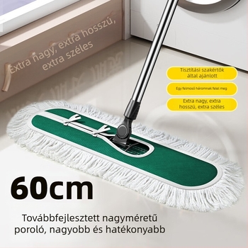 Jiajie Premium sík felmosó, 60 cm széles, nagy méretű poros felmosófa padlókhoz, márványhoz és járólapokhoz