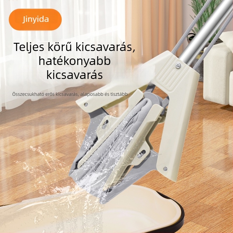 Jiayida érintésmentes szivacsmop, összecsukható fej, teljes fedettség, nagy sűrűségű szivacs, kiváló nedvszívó képesség