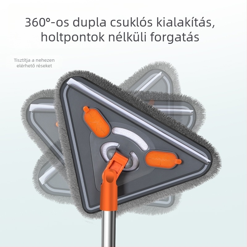 Teleszkópos chenille háromszög fejű felmosó száraz–nedves tisztításhoz – üvegek, ablakok és mennyezetek