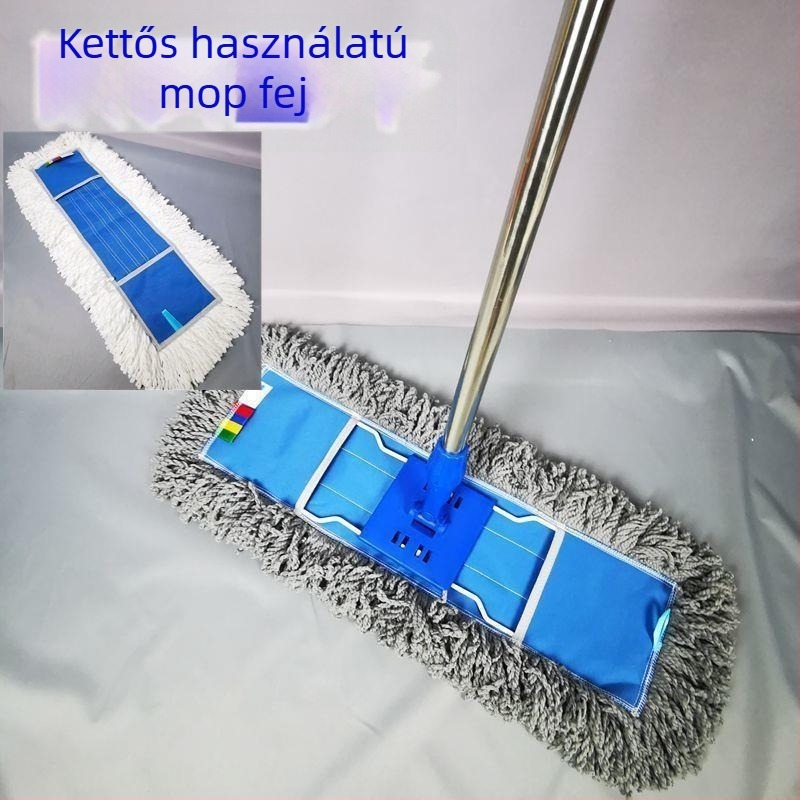 Szöszmentes mikroszálas lapos felmosó háztartási, kórházi és szállodai padlókhoz – nagy fej