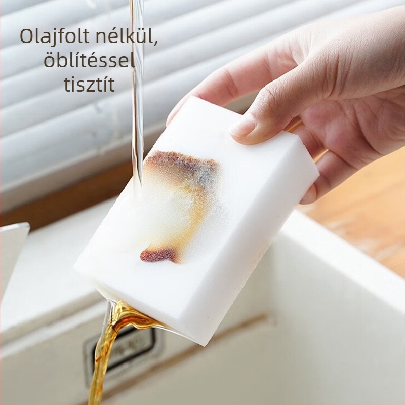 Kétszeresen hőnyomott nano szivacs – erőteljes tisztítás, magas sűrűségű konyhai mosogatószivacs