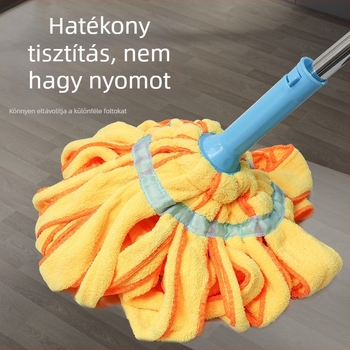 Önkiszárító forgó mop finom rostú fejjel, szürke csíkos