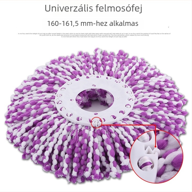 Többcélú mop fej – univerzális cserealkatrész, kompatibil 160–161,5 mm