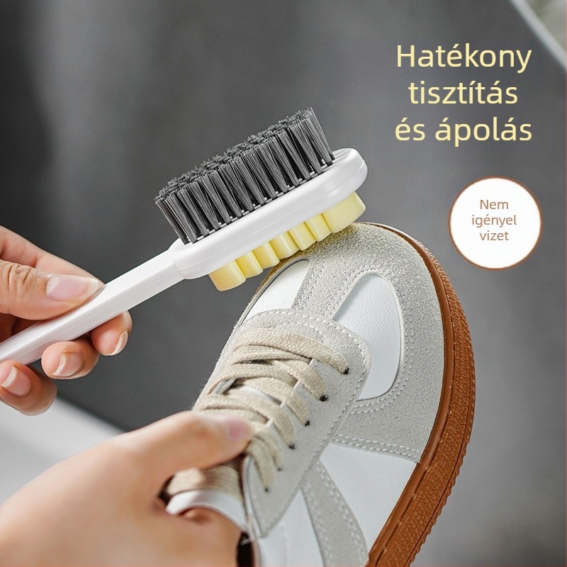 Velúr cipőtisztító kefével gumírozott radírral a velúr tisztításához