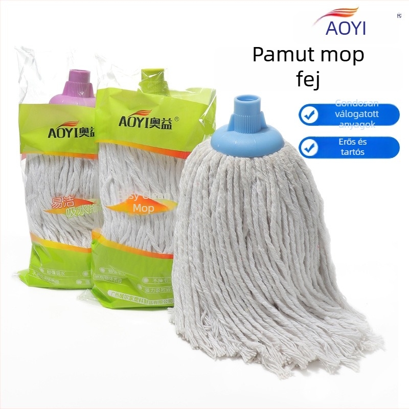 Pamutfonalas mop fej – cserélhető fej háztartási tisztításra