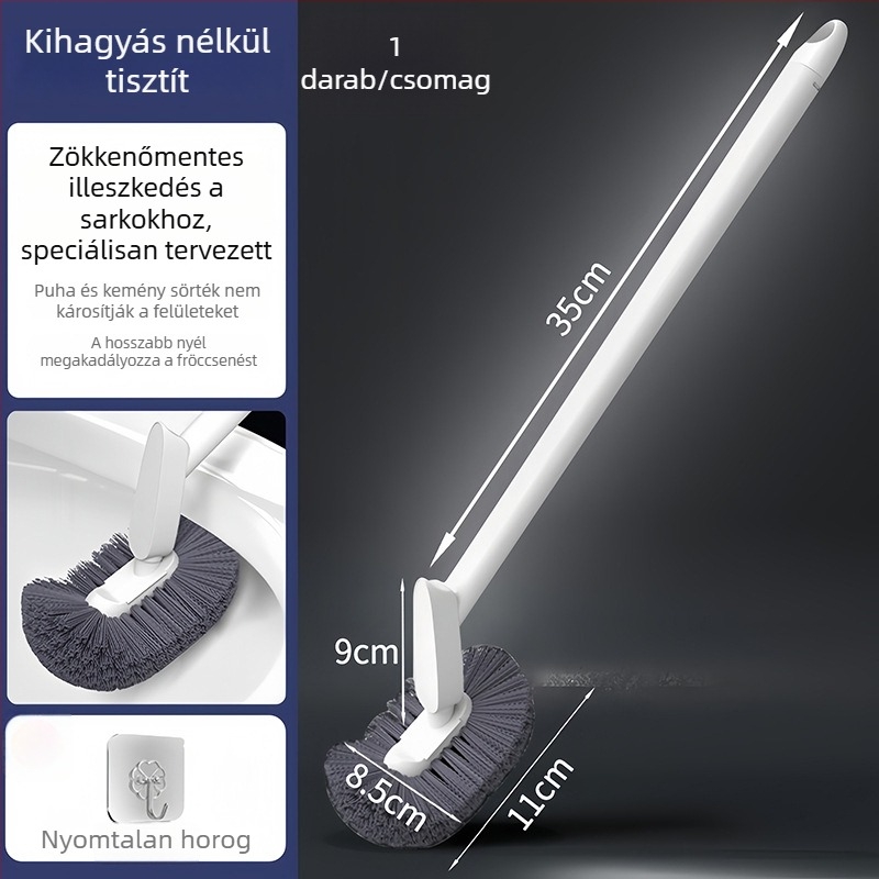 Hosszú nyélű WC-kefe alapos otthoni tisztításra