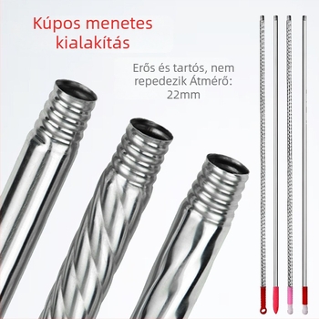 1,2 m rozsdamentes acél moprúd – univerzális csere metlához és mophoz, forgó mop tartozék