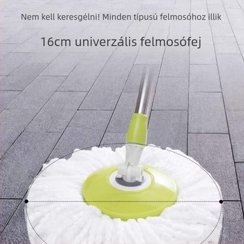 Általános forgó felmosófej, cserélhető fej, vastagabb nedvszívó felmosófej, kör alakú felmosófej, pamut padlófelmosó fej