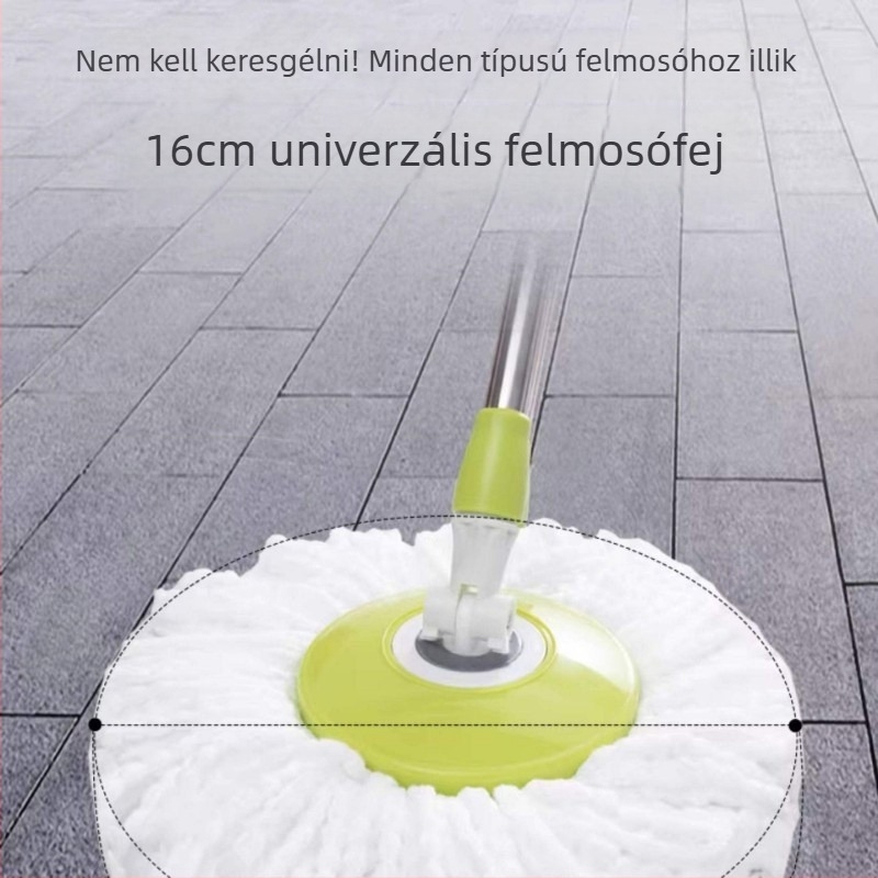 Általános forgó felmosófej, cserélhető fej, vastagabb nedvszívó felmosófej, kör alakú felmosófej, pamut padlófelmosó fej