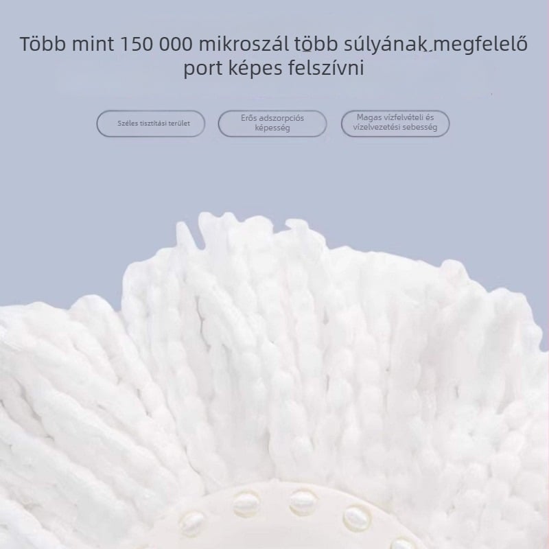 Általános forgó felmosófej, cserélhető fej, vastagabb nedvszívó felmosófej, kör alakú felmosófej, pamut padlófelmosó fej
