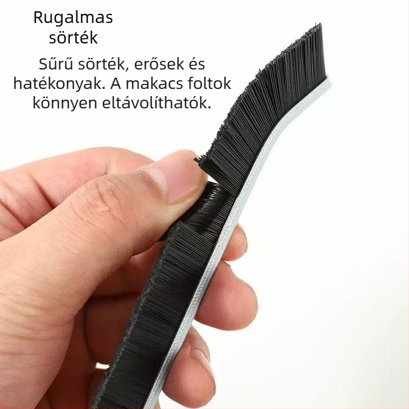 Hosszú nyelű repedés- és hézagkefe, kemény sörtékkel a fürdőszoba és a konyha fugáinak tisztításához