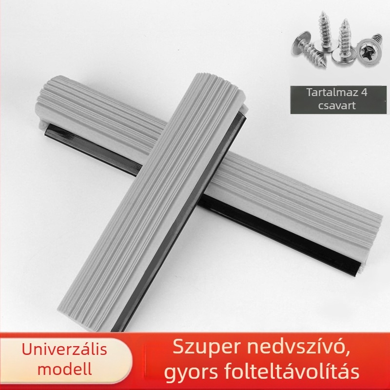 Szivacsos mopfej – univerzális cserefej háztartási használatra, víz kinyomásával és felszívásával