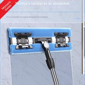 Meiliya lapos mop, nagy méretű, rétegzett törlőanyaggal, kézi kifacsolás nélküli, rendkívül nedvszívó, nedves és száraz kettős használatra, otthoni használatra