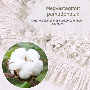 Lapos mop – cserélhető törlőruha porfelülethez, méretek 40/60/90/110 cm, fej pántos rögzítéssel