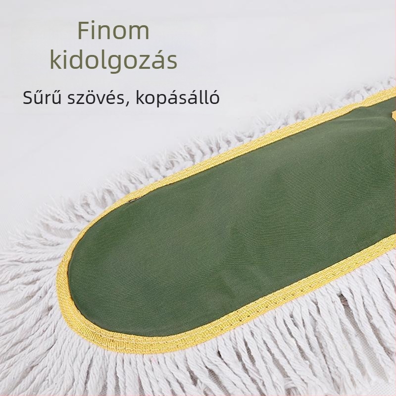 Lapos mop – cserélhető törlőruha porfelülethez, méretek 40/60/90/110 cm, fej pántos rögzítéssel