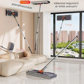Kéz nélküli, síklapos mop automatikus ruhakapcsos rendszerrel, 2025-ös modell