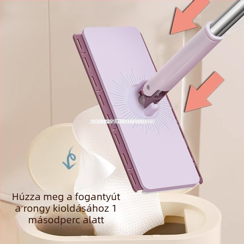 Automata csipeszes törölköző-mop arcápoláshoz, száraz és nedves tisztítás, kibővített lapos fej klippel