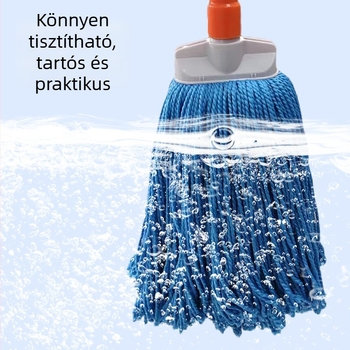 Víznyom-mentes mikroszálas mop nappalira és hálószobára, zsinóros mop, magas nedvszívó képesség nedves és száraz tisztításhoz