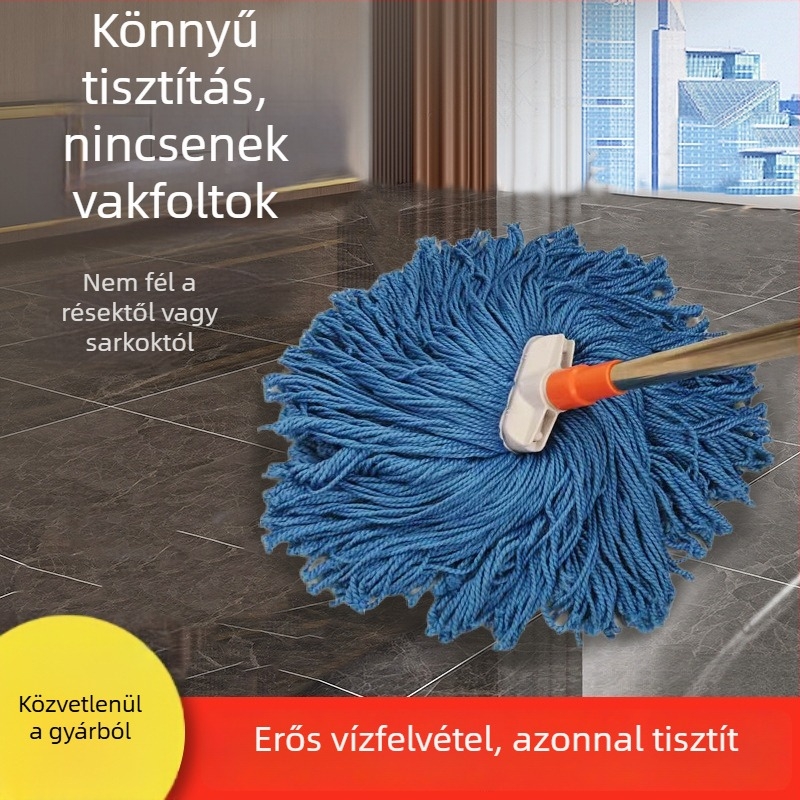 Víznyom-mentes mikroszálas mop nappalira és hálószobára, zsinóros mop, magas nedvszívó képesség nedves és száraz tisztításhoz