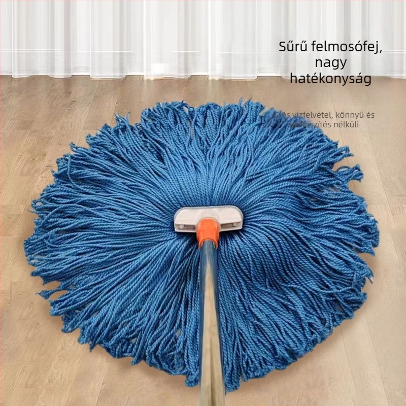 Víznyom-mentes mikroszálas mop nappalira és hálószobára, zsinóros mop, magas nedvszívó képesség nedves és száraz tisztításhoz