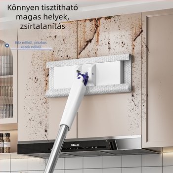 Kéz nélküli, lapos felmosófa padlókhoz alumínium ötvözet panellel PT001 mikroszálas kendővel