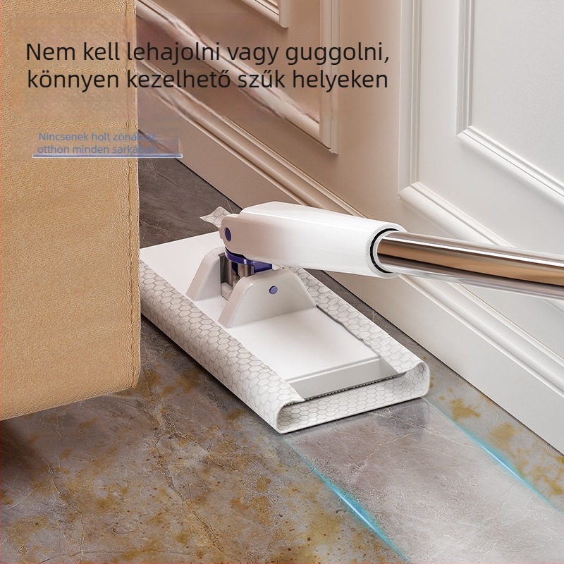 Kéz nélküli, lapos felmosófa padlókhoz alumínium ötvözet panellel PT001 mikroszálas kendővel