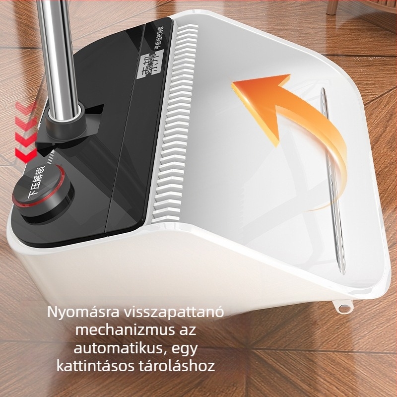 Sobam Teleszkópos sörtés seprű és széles poralak készlet, szélesíthető és összecsukható, egy kattintással tárolható, hajszálmentes takarítás