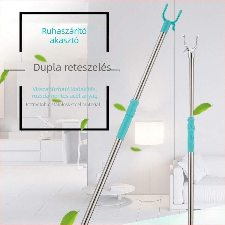 Kihúzható ruhaszárító rúd erkélyhez rozsdamentes acélból