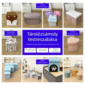 Fán alakú textil tároló szék, összecsukható ülőfelülettel ruhák otthoni rendezéséhez