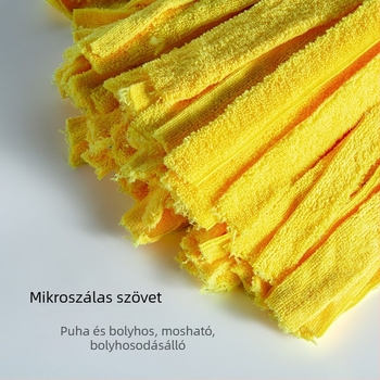 Plüss körfejű mop rozsdamentes acél hosszabbító rúddal a fa padló tisztításához