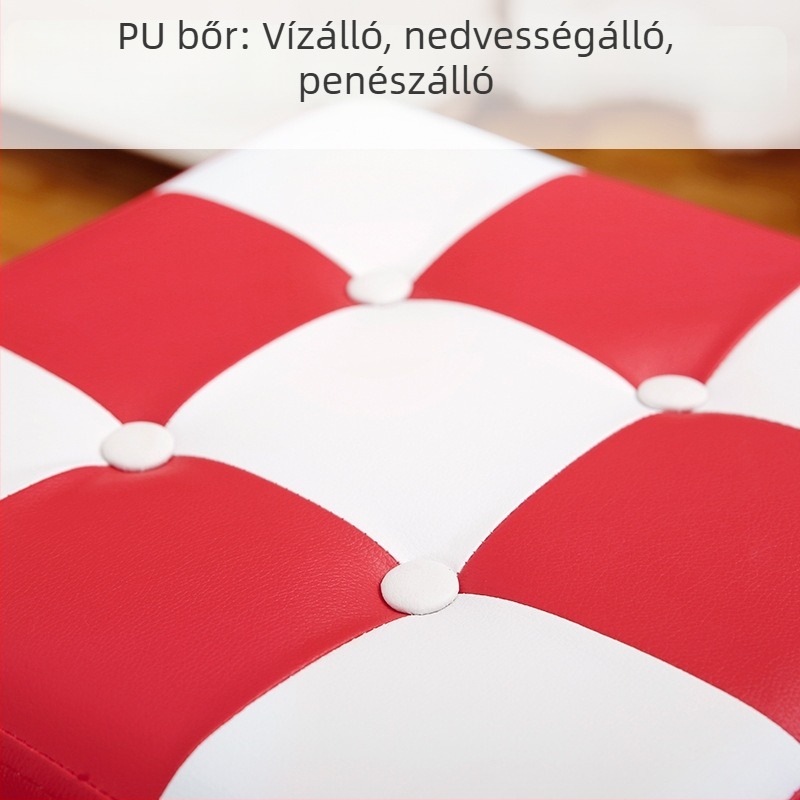 PU bőr tároló taburet – összecsukható ülőke ruhák és játékok számára
